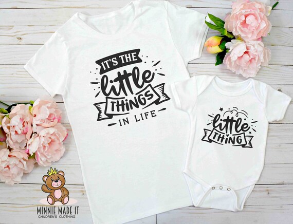 Mommy and Baby Matching Set It s the Little Things in Life Shirt