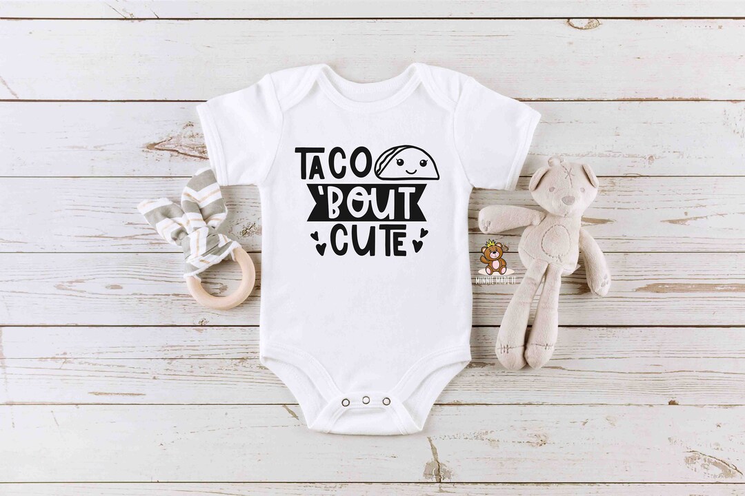 Taco 'bout Cute Baby Onesie® Newborn Baby Onesie® Baby Shower Gift Taco