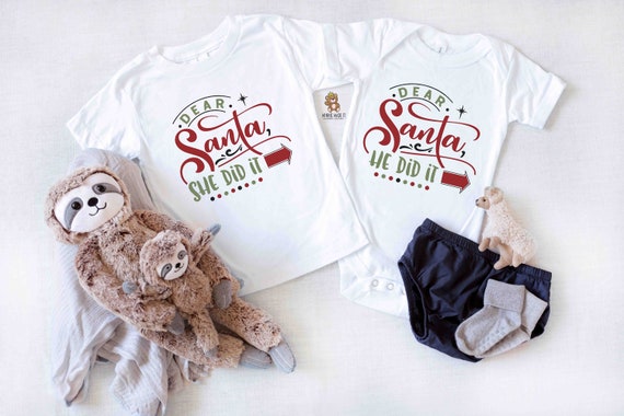 Matching Christmas Siblings Family Shirts Mom Dad Baby