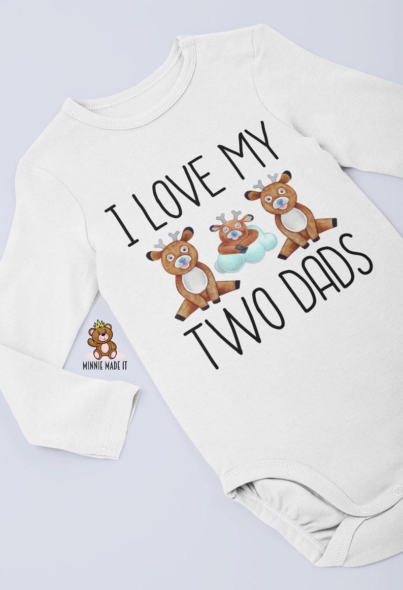 Two Dads Onesie® I Love My Two Dads Baby Onesie® Two - Etsy
