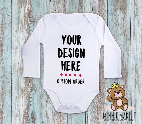 custom printed baby grow