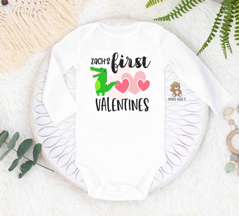 Baby's First Valentine's Day Onesie® Baby Boy's Etsy