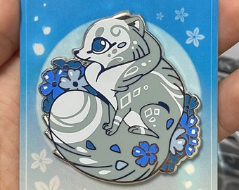 Arctic Fox Winter Silver serie Hard Enamel Pin