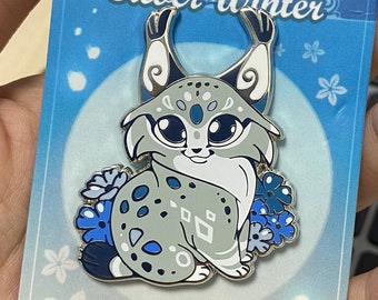 Lynx Silver Winter serie Enamel Pin