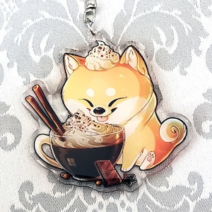 Big Hot Chocolate Shiba lover Charm