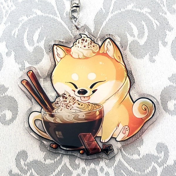 Hot Chocolate Shiba Gros Charm