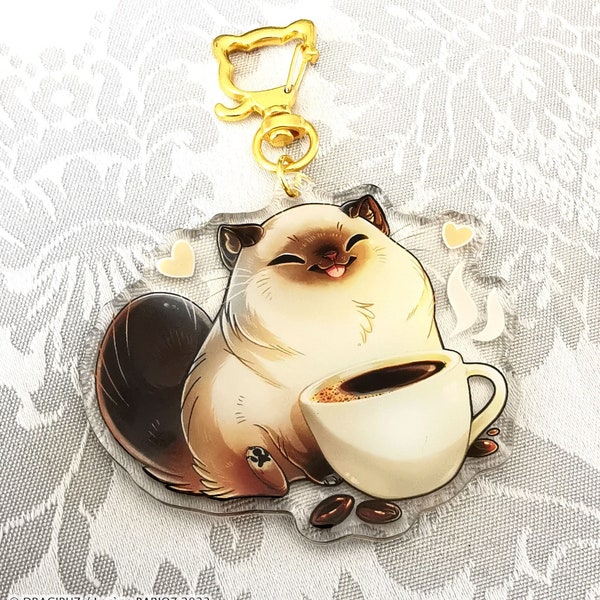 Coffee Cat Gros Charm