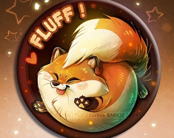 Fluffy Fox buttons & Magnets
