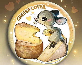 Badges & Magnets Cheese Lover