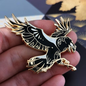 Crow Hard Enamel Pin image 3