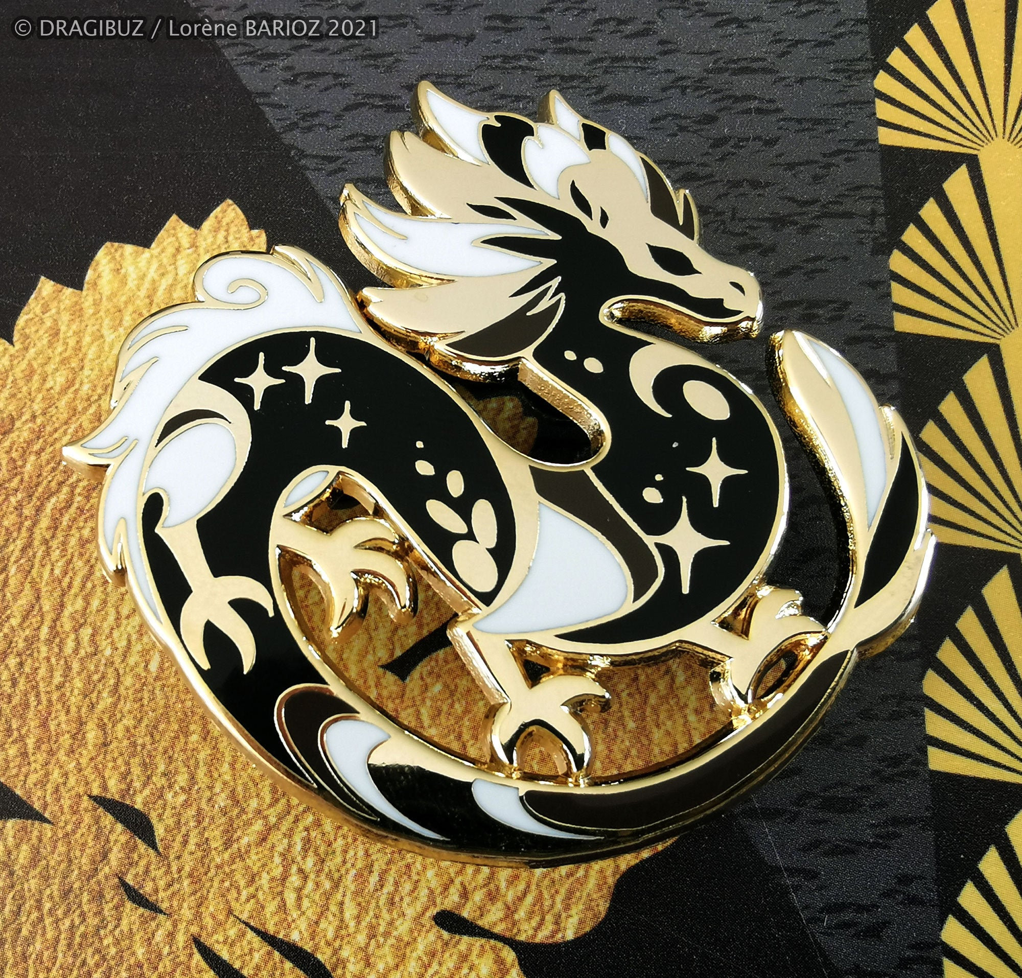 Space Dragon Hard Enamel Pin Etsy