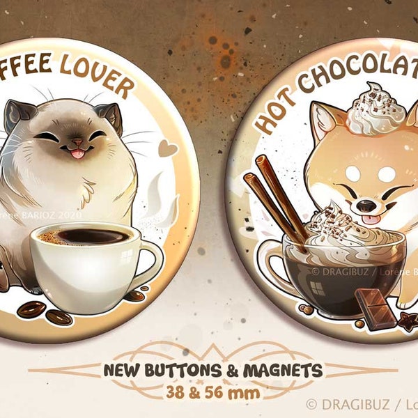 Badges & Magnets Coffee Lover - Hot Chocolate Lover