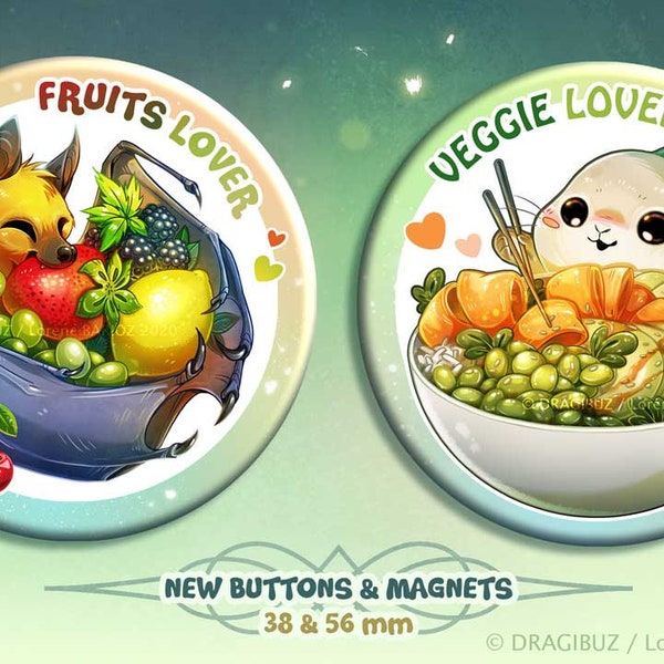 Badges & Fruit Magneten - Veggie Lovers