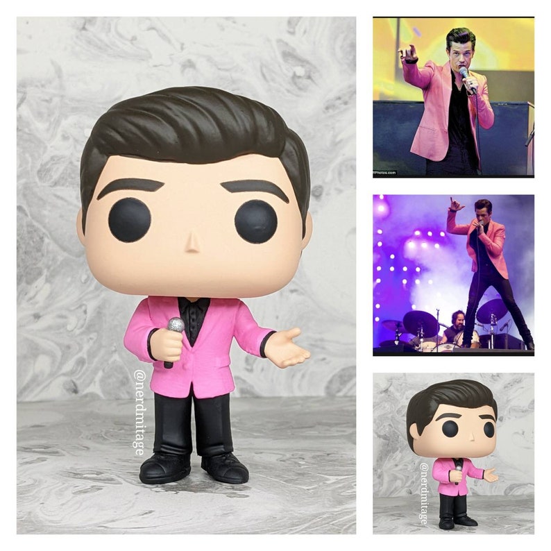 Now Taking Pre-Orders for May 20th Custom Brandon Flowers Inspired Pop w/ Full Box Your choice of Any Outfit, mic in hand included. image 6
