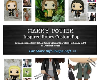 Now Taking Pre-Orders for May 20th- Custom Funko Pop Harry Potter Inspired Robes; School or Quidditch Robes, Herbology etc; Full Box