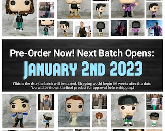 Now Taking Pre-orders for Jan 2, 2023- Custom Funko Pop Figure; Front of Box Decorated Only *Please Read Photo Slideshow Above*