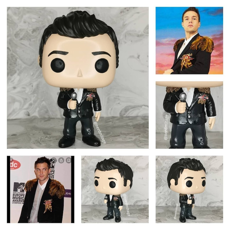 Now Taking Pre-Orders for May 20th Custom Brandon Flowers Inspired Pop w/ Full Box Your choice of Any Outfit, mic in hand included. image 4