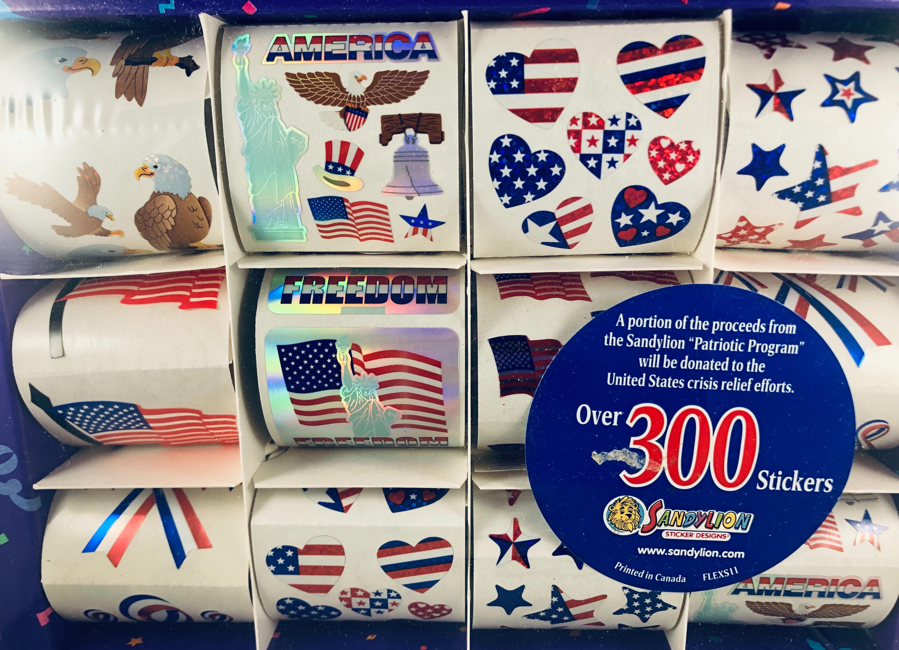 Sandylion Sticker Extravaganza Box Set. America / Eagle / Flag