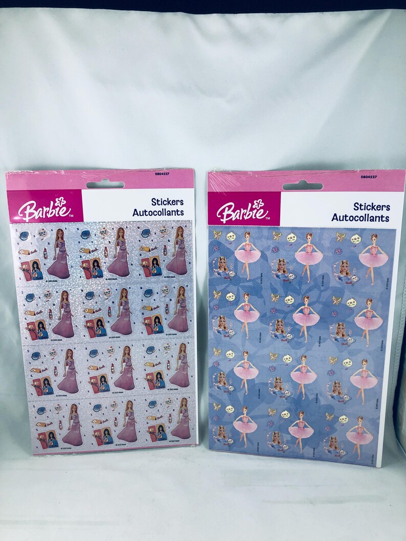 2 Barbie Die-cut Sticker Sheet Set. NEW 2005 Mattel Sandylion - Etsy Canada