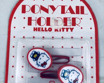 vintage Sanrio Hello Kitty ponytail holder set NEW Japan 1976