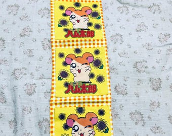 Hamtaro hamster small fabric wall hanging pocket pouch organizer NEW.  Japan.  Decor