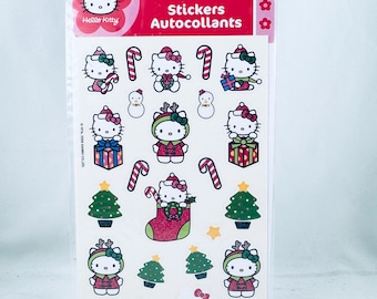 Sanrio Hello Kitty Christmas theme 2 sticker sheet set.  Sandylion NEW