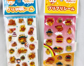 2 Hamuhamu hamster cafe / Western USA sticker sheet.  Epoxy style.  C.S.I. Japan.  Free shipping