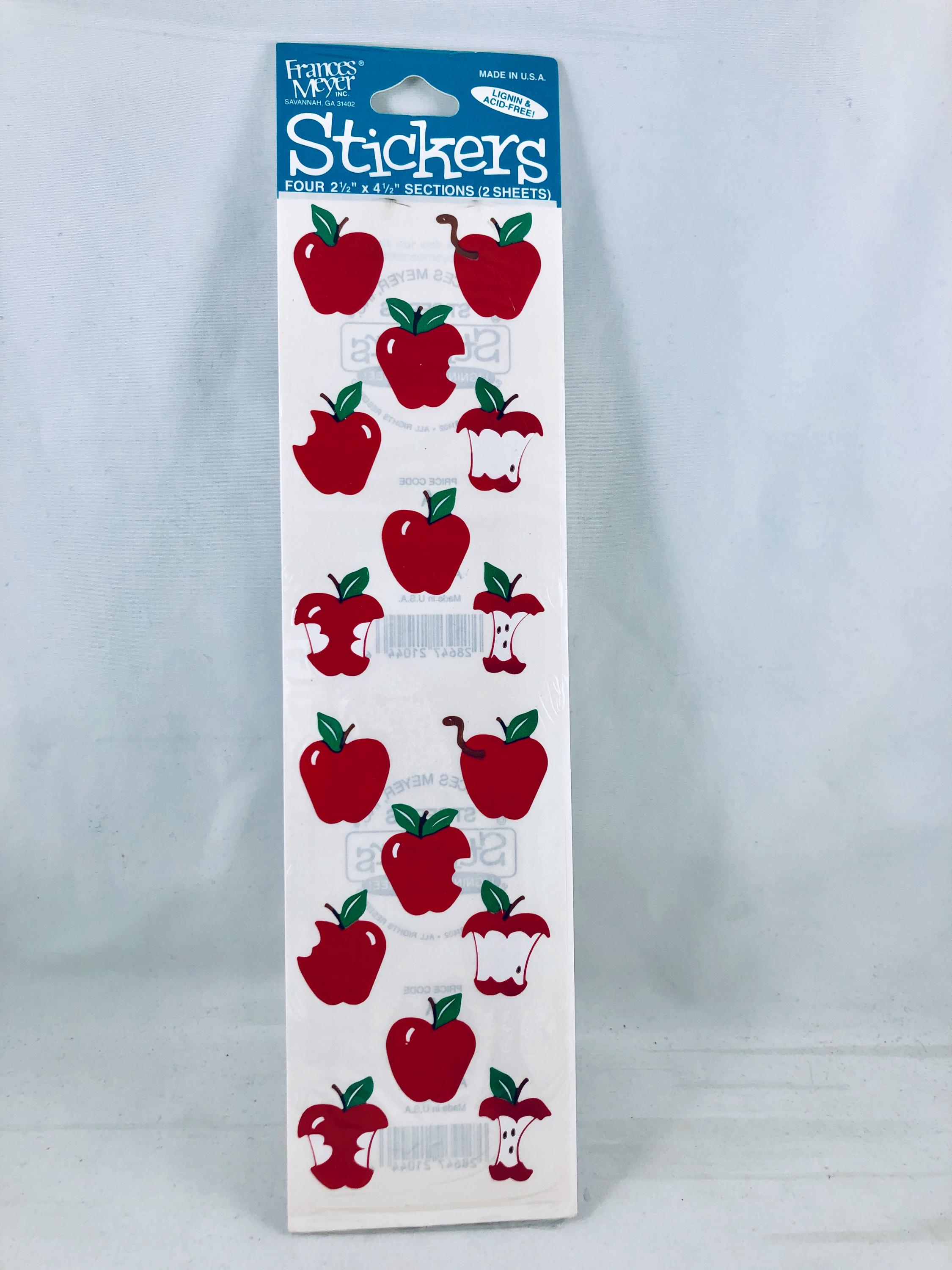Apples Sticker Sheet. 2 Sheets. Made by Frances Meyer NEW. - Etsy