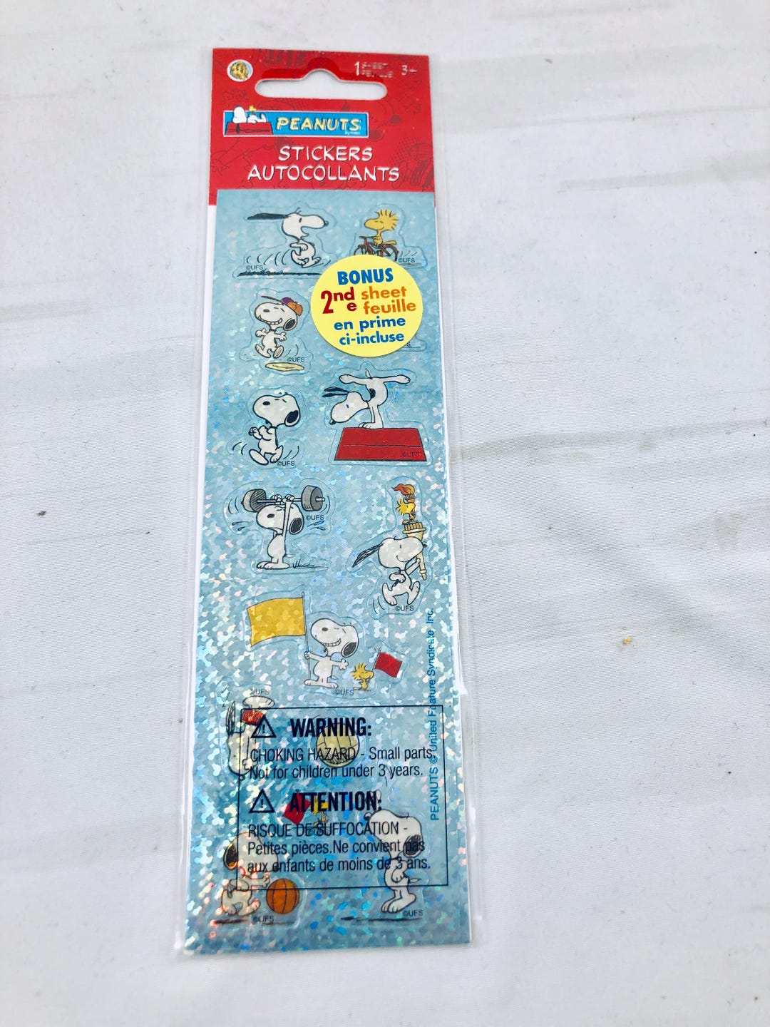 Peanuts Snoopy and Woodstock 2 Sticker Sheet Set. Sandylion NEW - Etsy