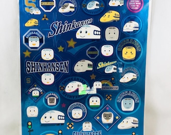 Sanrio Shinkansen bullet train sticker sheet.  Made in Japan.  Dated 2003. NEW Free shipping