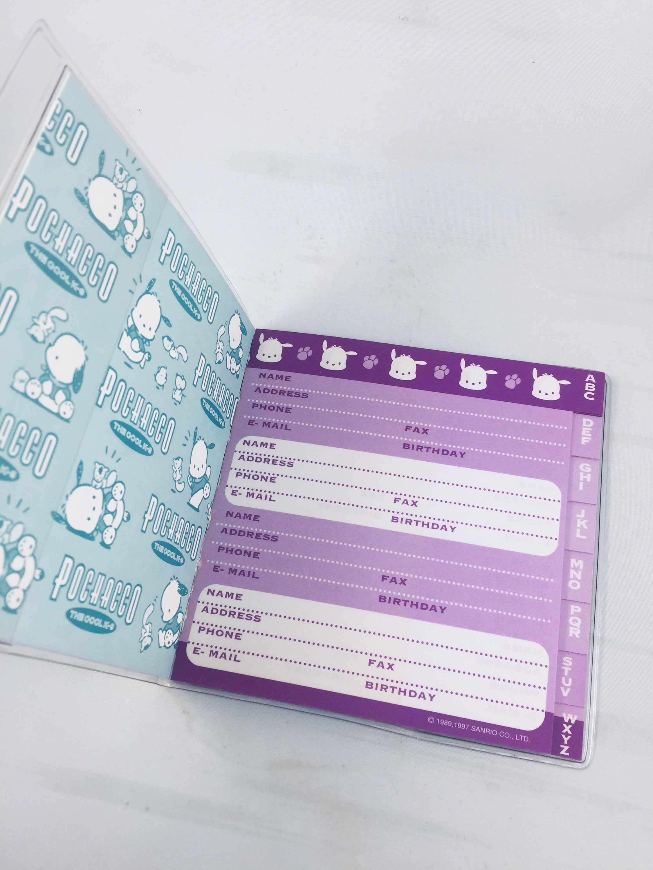 Vintage Sanrio Pochacco Address Book NEW 1997 Japan - Etsy