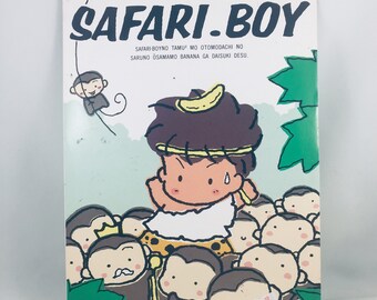 vintage San-X Safari Boy notepad Japan 1989