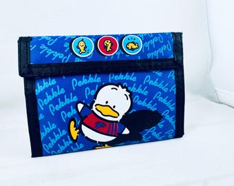 Sanrio Pekkle duck trifold wallet - bills ID coins.  Japan