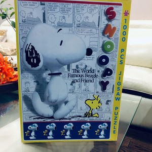 ピーナッツ スヌーピーとウッドストックのコミック風ジグソーパズル。1000ピース。日本製。新品
