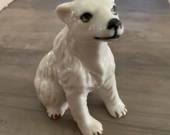 Vintage Porcelain Bone China White Polar Bear Figurine - Etsy