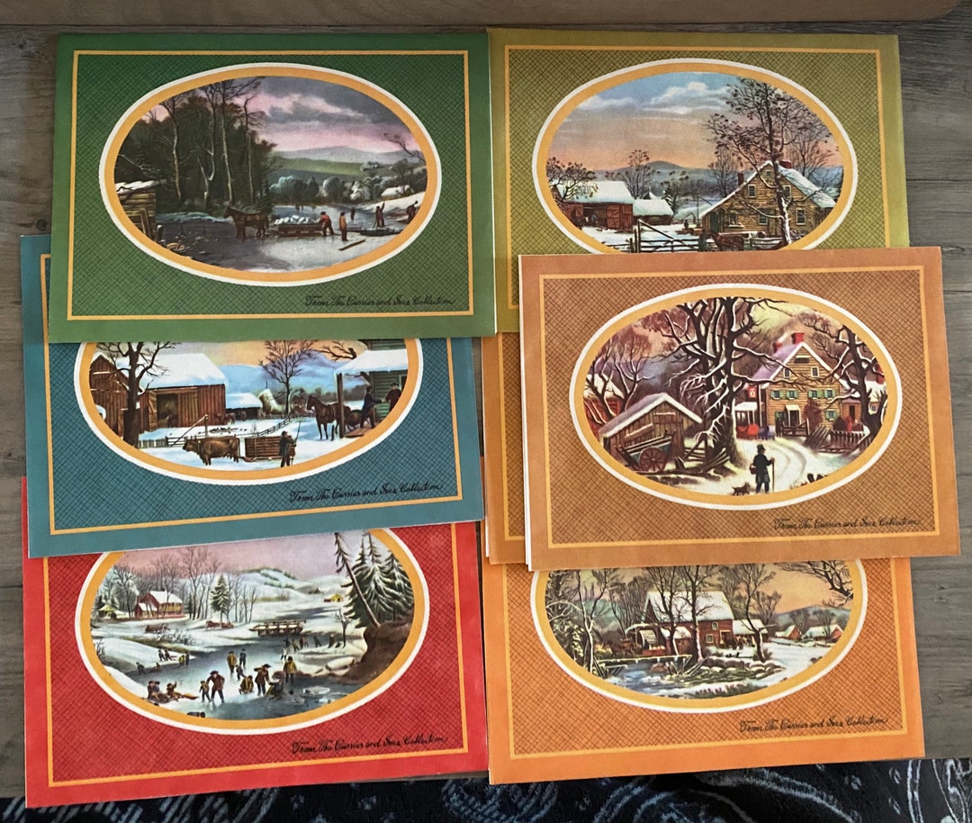 7 Unused Artis Christmas Cards Etsy