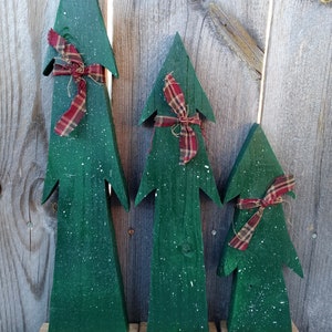 Set of 3 Wooden Christmas Trees