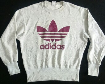 Hot Sale , Rare Vintage adidas Sweatshirt Big Logo Size L