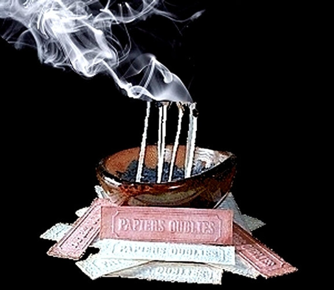 ASSORTMENT 30 incense burning Papers 8 x 2.1 cm Etsy