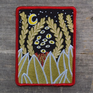Plants and Eyes Embroidered Patch