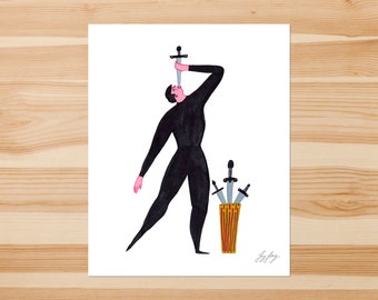 Sword Swallower 8x10in Giclée Print