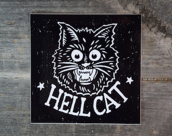 HELL CAT 4x4in Vinyl Sticker
