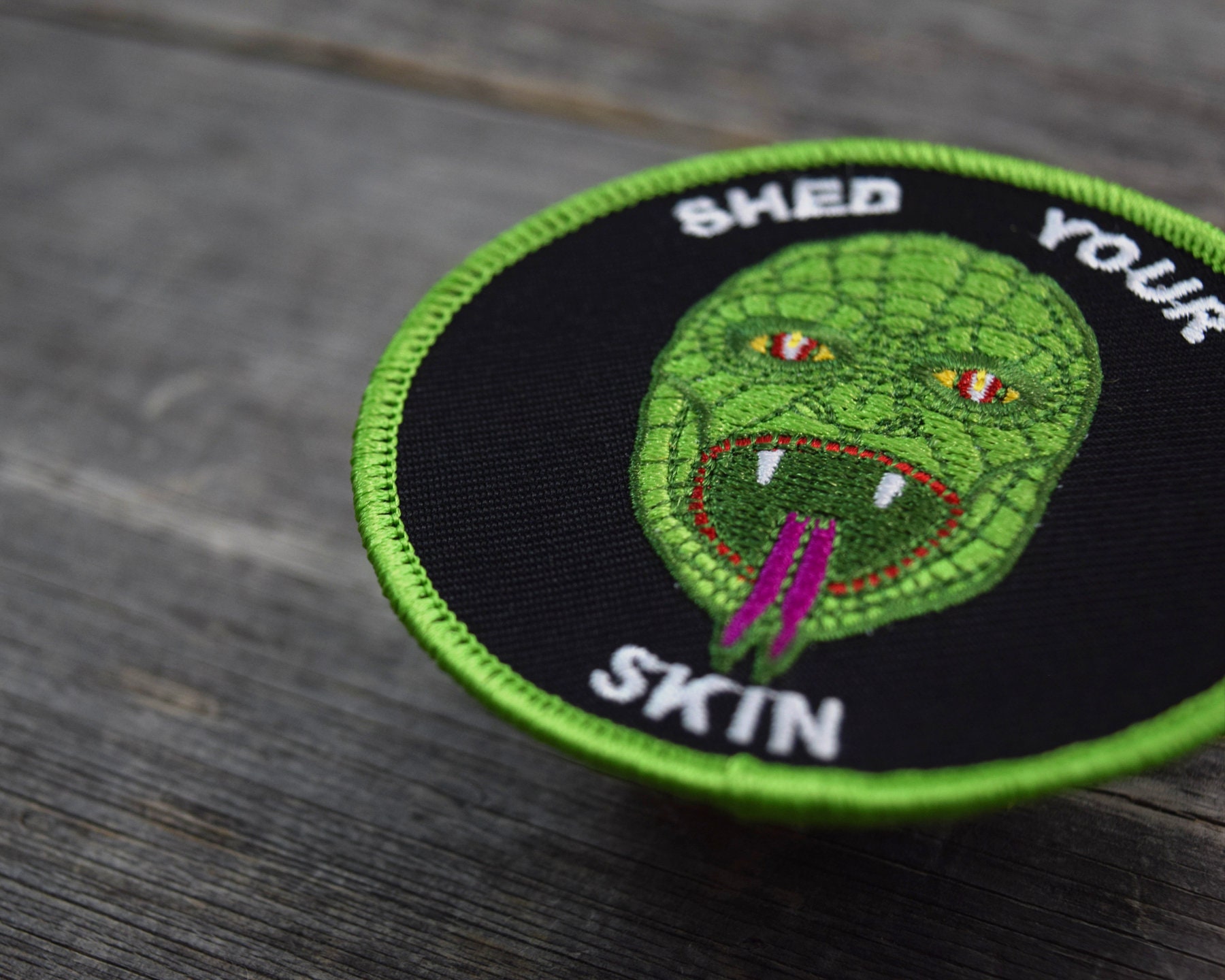 Shed Your Skin Embroidered Patch - Etsy