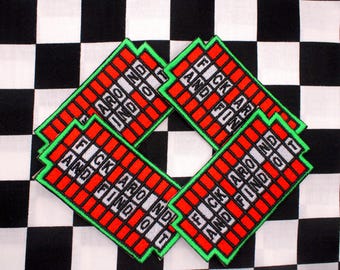 F Around Embroidery Patch | 3.5-Inch Iron-On