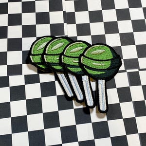 Green Lollipop Patch | Embroidery Patch | Iron On
