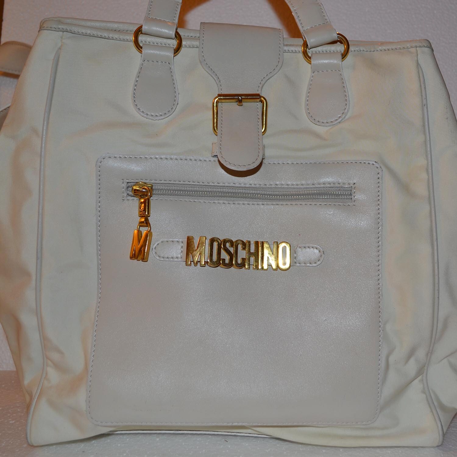 MOSCHINO REDWALL handbag authentic in off white color/ vintage | Etsy