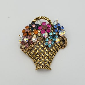 Retro rhinestone brooch/ vintage brooch/ rhinestone brooch