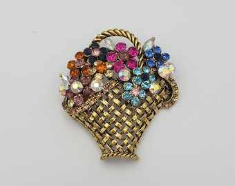 Retro rhinestone brooch/ vintage brooch/ rhinestone brooch