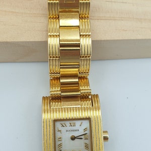 Vintage 18K gold Bucherer quartz watch/ gold watch/ Bucherer watch/ ladies watch/quartz watch