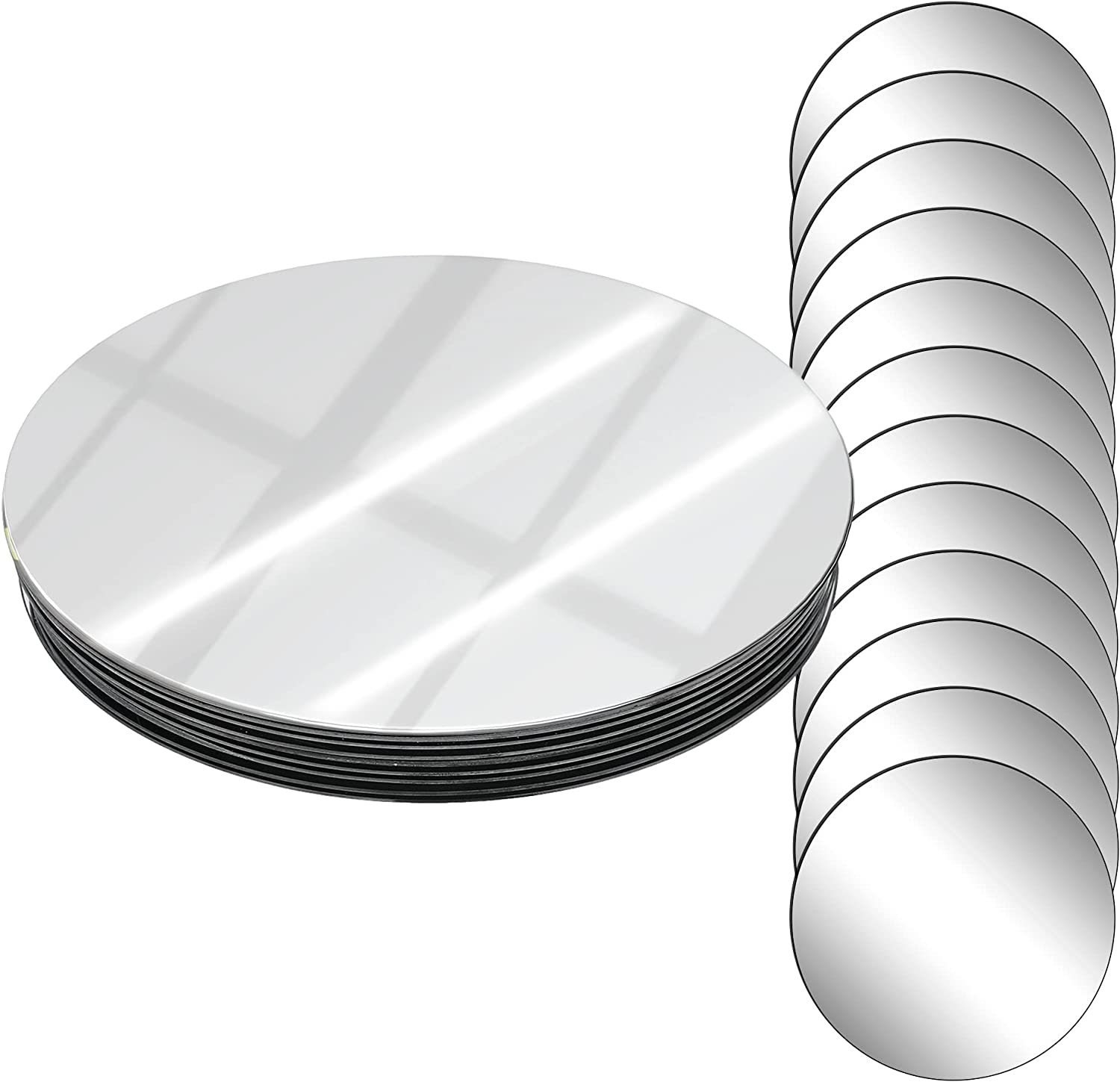 Round Mirror Candle Plate Set - Box of 12 Mirror Trays - 12 inch Diame –  National Wholesale Products, LLC